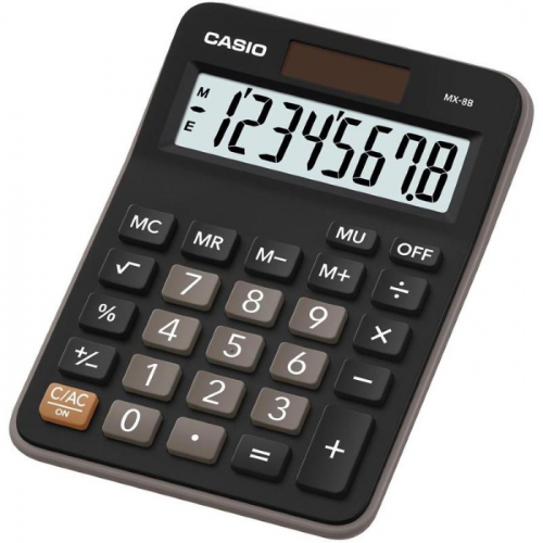 Калькулятор настольный Casio MX-8B черный/коричневый 8-разр. (MX-8B-BK-W-EC)