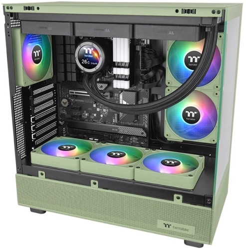 Вентилятор для корпуса Thermaltake CT120 EX Sync Matcha ARGB 120х120x25 зеленый 4-pin 28.5дБ (упак.:3шт) (CL-F196-PL12MG-A) Ret фото 2