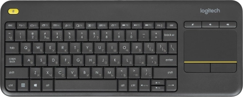 Клавиатура Logitech K400 Plus черный USB беспроводная Multimedia (920-007173)