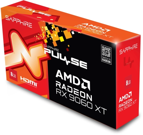 Видеокарта Sapphire PCI-E 5.0 11350-04-20G PULSE AMD RADEON RX 9060 XT GAMING OC 8GB DUAL AMD Radeon RX 9060XT 8Gb 128bit GDDR6 2700/20000 HDMIx2 DPx1 HDCP Ret фото 6