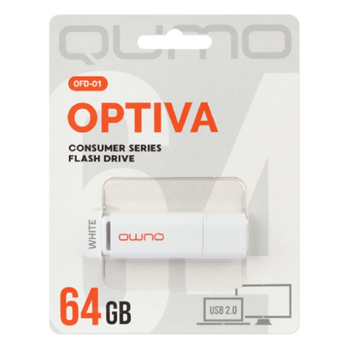 USB 2.0 QUMO 64GB Optiva 01 White [QM64GUD-OP1-white] фото 3