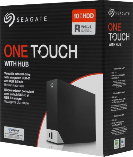Жесткий диск Seagate USB3.0 10TB STLC10000400 One Touch 3.5 черный фото 2
