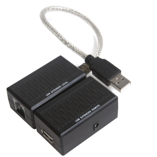 Greenconnect Адаптер-удлинитель активный USB 2.0 по витой паре AM/ AF с доп. питанием до 60 метров (GCR-UEC60DC)
