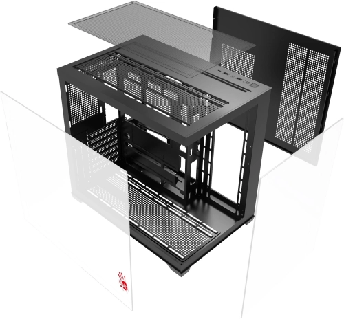 Корпус Bloody CC-122 черный без БП ATX 10x120mm 1xUSB2.0 1xUSB3.0 audio (CC-122-BK) фото 13