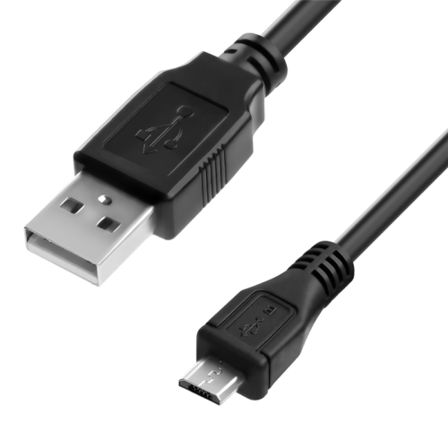 Кабель 0.5m USB 2.0, AM/ microB 5pin, черный (4PH-R90035)