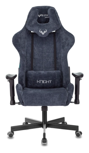Кресло игровое Zombie VIKING KNIGHT Fabric синий Light-27 с подголов. крестов. металл (VIKING KNIGHT LT27) фото 4