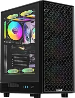 корпус Formula V Line MANA Dynamic Black AR, ATX, TYPE-C*1, USB3.0*2, FRONT 3x120mm ARGB, REAR 1x120mm ARGB