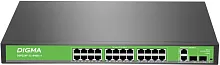 Коммутатор Digma DSP224F-2C-R400 DSP224F-2C-R400 V1 (L2) 24x100Мбит/ с 2xКомбо(1000BASE-T/ SFP) 24PoE 24PoE+ 400W неуправляемый