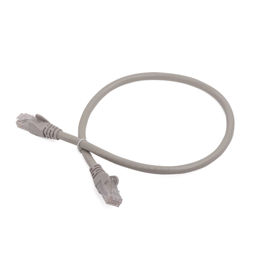 Патч-корд RJ45 - RJ45, 4 пары, UTP, категория 6, 0.5 м, серый, LANMASTER LAN6-45-45-0.5-GY