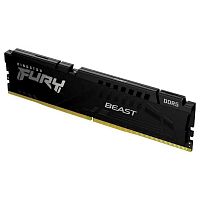 Модуль памяти DDR 5 DIMM 16Gb PC51200, 6400Mhz, Kingston FURY Beast Black XMP CL32 (KF564C32BB-16) (retail)