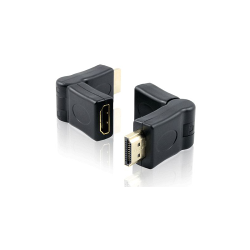 Адаптер переходник HDMI-HDMI Greenconnect GC- CV308 HDMI Тип А 19M AM / Тип А 19F AF 180 град, золотой разъем, пакет (GC-CV308)