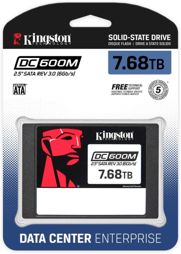 Твердотельный накопитель/ Kingston SSD DC600M, 7680GB, 2.5