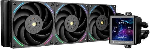 Система водяного охлаждения Thermalright Frozen Vision 360 V2 ARGB Soc-AM5/AM4/1200/1700/1851 черный 4-pin 27dB Al LCD Ret (F-VISION-360-BL-ARGB-V2)