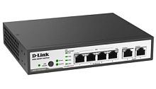 Коммутатор 4 порта 10/ 100Base-TX PoE ports + 2 порта Combo 10/ 100/ 1000Base-T/ SFP Metro Ethernet (DES-1100-06MP/A1A)