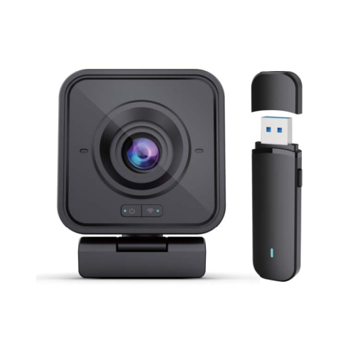 Wireless FHD camera with USB transmitter dongle,embedded 1500mah battery, built-in mic (HDC-24W)