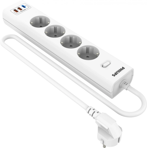 Сетевой фильтр Philips CHP4346WC/ 51 5м (4 розетки) белый (коробка) (CHP4346WC/51)