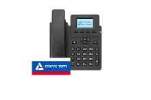 IP-телефон Flat-Phone C10: 2 SIP-аккаунта, 2 порта 10/ 100BASE-T (RJ-45), ЖК-дисплей, PoE, адаптер питания 220В, ТОРП (FLAT-PHONE-C10P/RU)