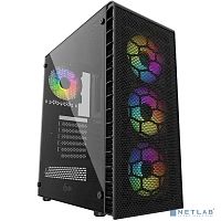 Powercase Mistral Z4C Mesh ARGB, Tempered Glass, 4x 120mm ARGB fan, fans controller & remote, black, ATX (CMIZ4C-A4)