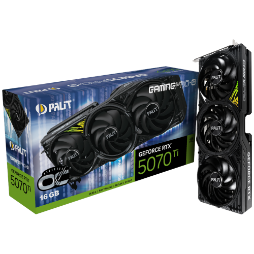 Видеокарта PCIE16 RTX5070TI 16GB PA-RTX5070Ti GAMINGPRO-S OC 16GB PALIT (NE7507TS19T2-GB2031U)
