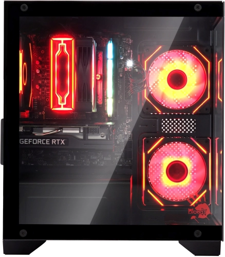 Корпус Bloody BD-CC103 черный без БП mATX 7x120mm 1xUSB2.0 1xUSB3.0 audio bott PSU (BD-CC103-BK) фото 11