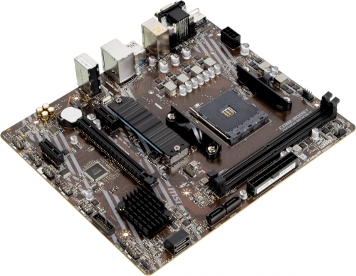 Материнская плата/ MB MSI AMD A520 sAM4, 2xDDR4(64GB), D-SUB/HDMI 2.1/DP, 1xPCIe 3.0x16, 2xPCIe 3.0, 1xLAN, 4xSATA 6Gb/s, 1xM.2, 4xUSB 3.2, 2xUSB 2.0, 1xPS/2, mATX (A520M PRO) фото 2