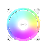 Кулер для корпуса/ Case Cooler PCCooler F3 T120 ARGB WH (120x120x25mm, 4-pin PWM, ARGB, 46CFM, 21.6dBA, 1800RPM, White)