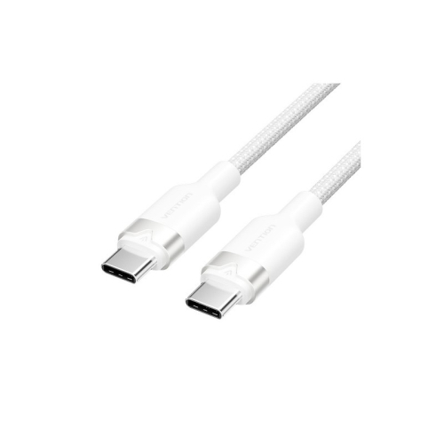 Кабель Vention USB 2.0 CM/CM - 1м. Белый 3А PD60W (TRDWF)