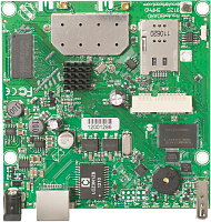 MikroTik RouterBOARD 912UAG with 600Mhz Atheros CPU, 64MB RAM, 1xGigabit LAN, USB, miniPCIe, built-in 5Ghz 802.11a/ n 2x2 two chain wireless, 2xMMCX connectors, RouterOS L4 (RB912UAG-5HPND)