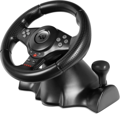 SVEN GC-W150 Руль чёрный (виброотдача, педали, джойстик, 16 кн., USB) (SV-021894)