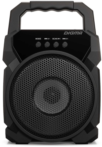Колонка порт. Digma D-PS1500 черный 10W 1.0 BT 10м 500mAh (SP1500B)