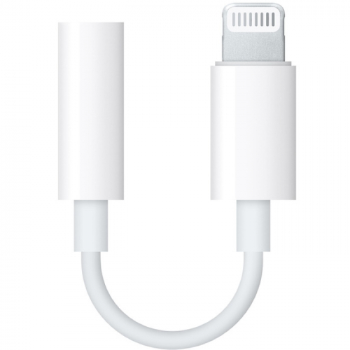 Адаптер Apple MMX62ZM/A mini-Jack 3.5 (m) Lightning (m) белый фото 2