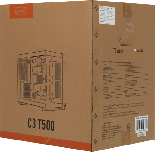 Корпус PcCooler C3 T500 BK белый без БП ATX 2xUSB3.0 1xUSB3.1 audio bott PSU (C3-T500WHD0-GL) фото 24