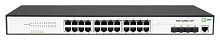 Управляемый коммутатор уровня 2, 20 портов 10/ 100Base-TX, 4 порта 10/ 100/ 1000Base-T и 4 порта 100/ 1000BASE-X (SFP) (SNR-S2962-24T)