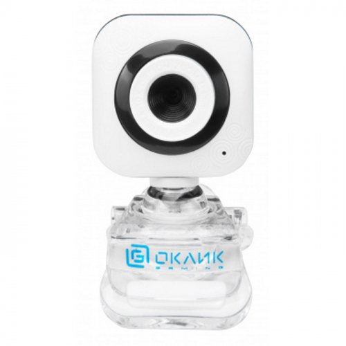 Web-камера Оклик OK-C8812 белый 0.3Mpix, 640x480, CMOS, USB2.0 с микрофоном