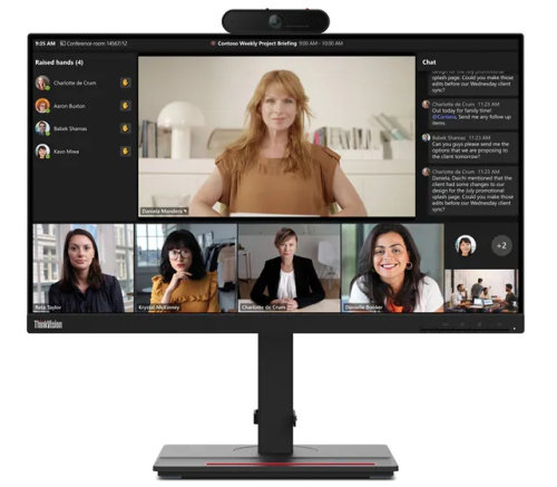 Монитор 23.8 Lenovo ThinkVision T24m-29 Black (IPS,1920x1080, 4 ms HDMI 1.4 + DP 1.2 + DP out + USB Type-C + Ethernet + (63A5GAT6UK_RU) фото 8