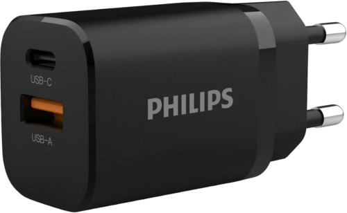 Сетевое зар./ устр. Philips DLP5331 30W 1.5A (PD) USB/ USB Type-C универсальное черный (DLP5331CB/ 74) (DLP5331CB/74)