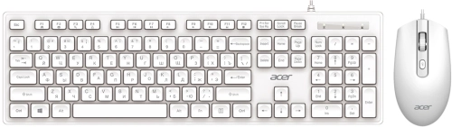 Клавиатура + мышь Acer OCC504 клав:белый мышь:белый USB Multimedia (ZL.ACC11.00N)