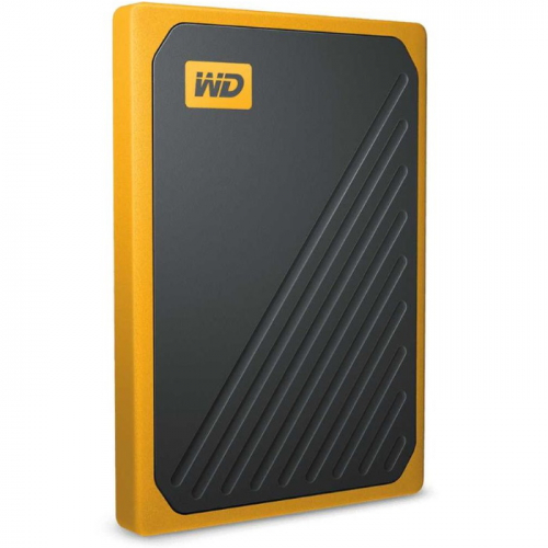 Внешний твердотельный накопитель WD My Passport Go SSD 500GB Black w/ Amber trim (WDBMCG5000AYT-WESN) фото 2