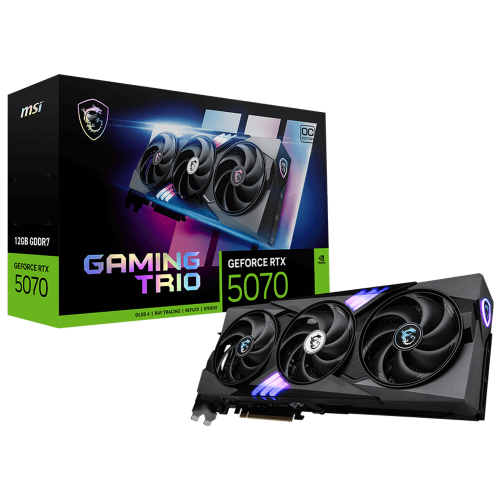 Видеокарта MSI RTX5070 GAMING TRIO OC 12GB GDDR7 192bit 3xDP HDMI 3FAN RTL (RTX 5070 12G GAMING TRIO OC)