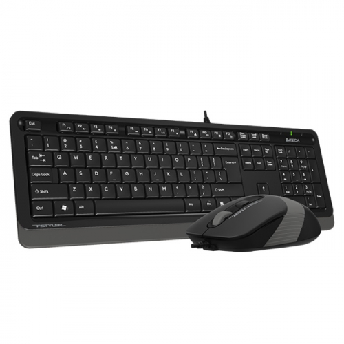 Клавиатура + мышь A4Tech Fstyler F1010, Wired, USB, 600-1000-1600dpi, 4But, Multimedia (F1010 GREY) фото 3
