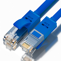 GCR Патч-корд прямой 35.0m UTP кат.5e, синий, позолоченные контакты, 24 AWG, литой, ethernet high speed 1 Гбит/ с, RJ45, T568B, GCR-50947