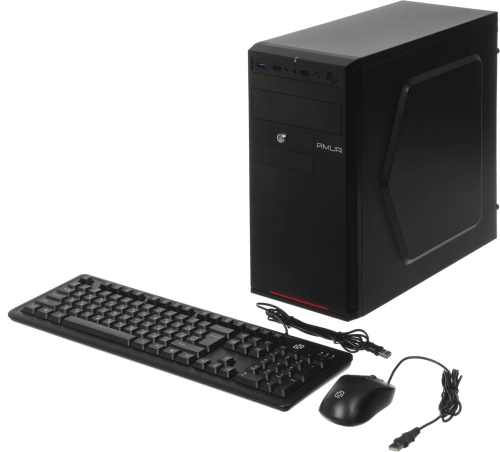 Компьютер Amur Нарвал B7I21 MT i3 12100 (3.3) 16Gb SSD256Gb UHDG 730 FreeDOS GbitEth 400W мышь клавиатура черный (RUS) (2147002) (АМУЕ.466219.002 2147002)