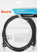 Патч-корд Buro UTP 4 пары cat.5E CCA molded 1.5м черный RJ-45 (m)-RJ-45 (m) (1645929) (1645929#MLN)