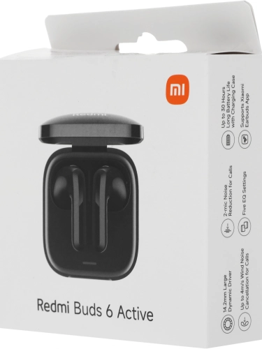 Xiaomi Беспроводные наушники Redmi Buds 6 Active - Black (BHR8396GL) фото 8