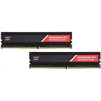 Модуль памяти AMD Radeon™ R7 Performance Series Black Gaming Memory R7S416G2400U2K 16GB DDR4 2400 DIMM Non-ECC, CL16, 1.2V, Heat Shield, Kit (2x8GB), RTL, (183092)