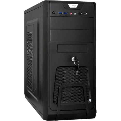 Exegate EX283218RUS Корпус Miditower ExeGate CP-603UB Black, ATX, , 2*USB+2*USB3.0, Audio, замок блокировки кнопки питания