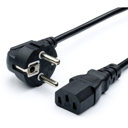 Bion Кабель питания 3м, евровилка с заземлением, 0.75мм, Schuko-C13, 2500W, 10А, черный [BXP-PC-186-VDE-3M]