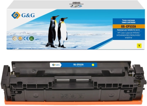 Картридж G&G GG-CF532A CF532A желтый (900стр.) для HP CLJ M154A/M154NW M180/180N/M181/M181FW