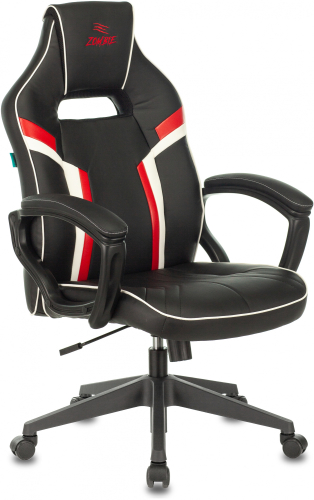 Кресло игровое Zombie Z3 черный/красный эко.кожа крестов. пластик (VIKING ZOMBIE Z3 RED)