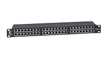 Патч-панель Cabeus PLHD-48-Cat.5e-SH-Dual IDC-1U Патч-панель высокой плотности 19" Высота (1U), 48 портов RJ-45, категория 5e, полностью экранированная, Dual IDC